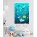 Reusable stickers game "Underwater world"