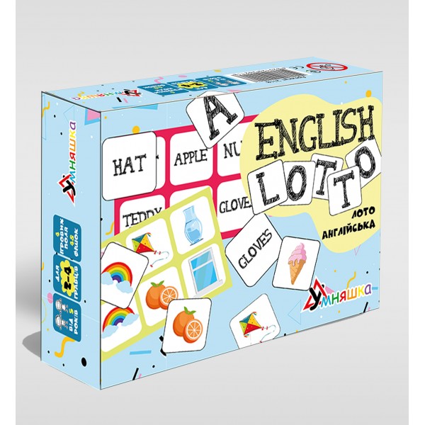 Розвиваюча настільна гра "Лото англійська/English lotto"
