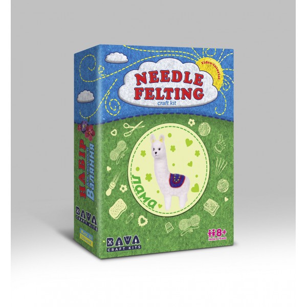 Needle felting kit "Lama"