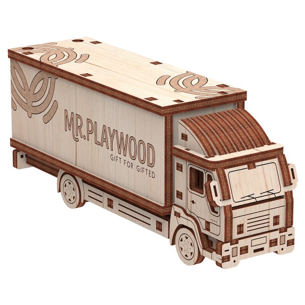 Вантажівка механічна дерев'яна 3D-модель