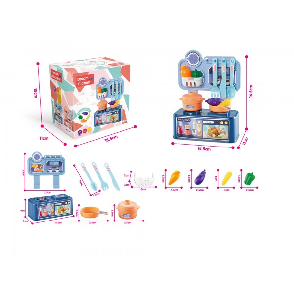 Набор игрушечный  кухня, 13 предметов
